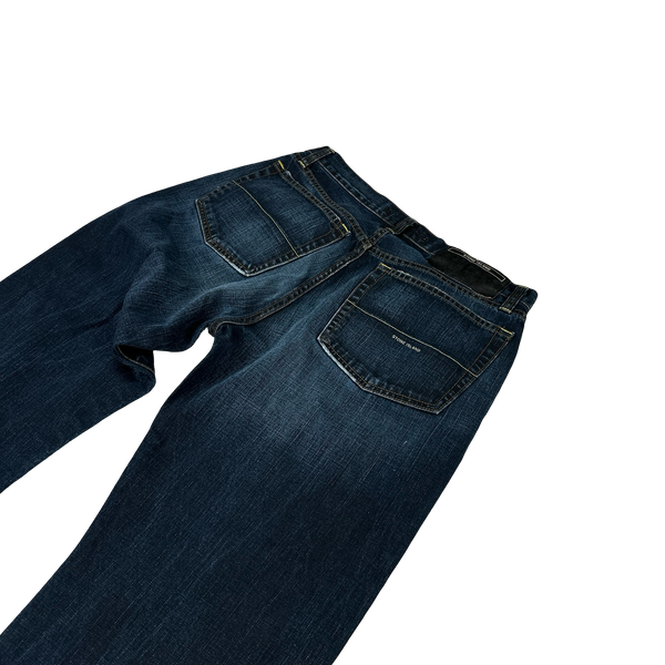 Stone Island Dark Wash Denims Yellow Stitch Jeans - 32"