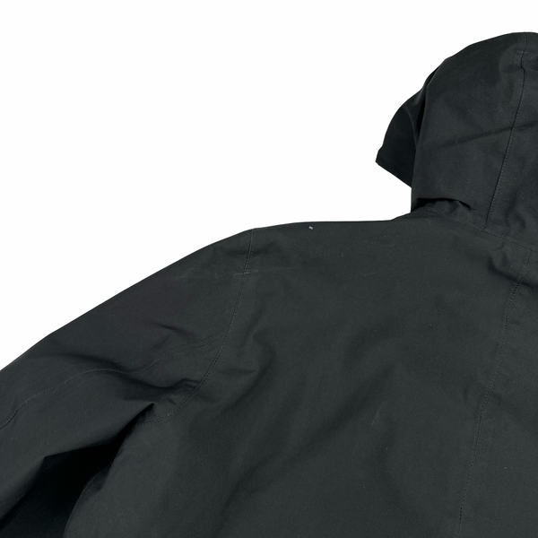 Prada Black Nylon Removable Liner Long Jacket - XXL