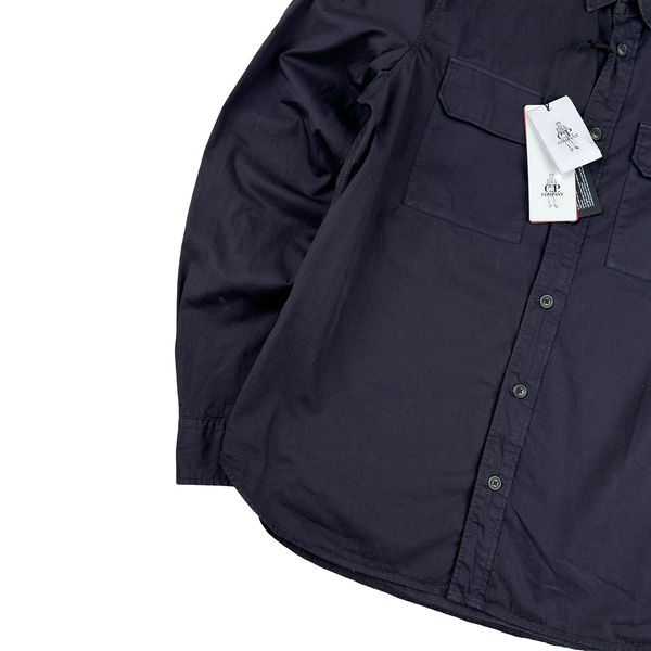CP Company Navy Lens View Button Up Overshirt - Medium