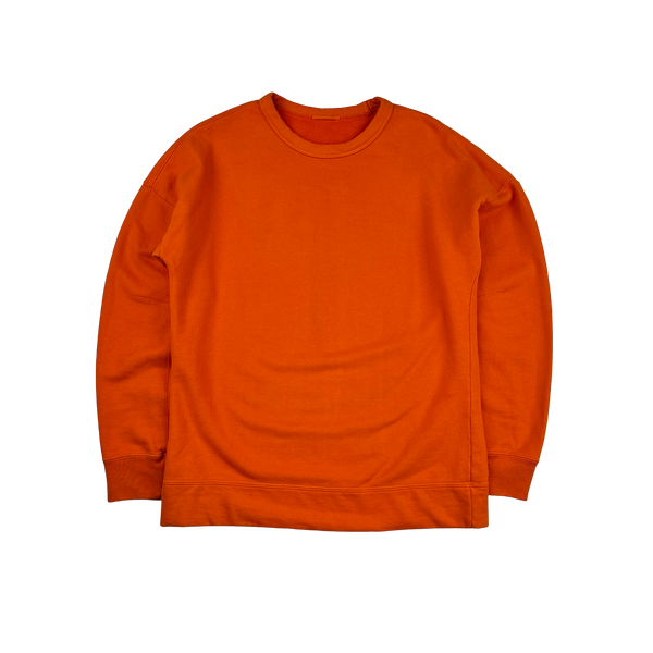 Ten C Orange Cotton Crewneck Jumper - Large