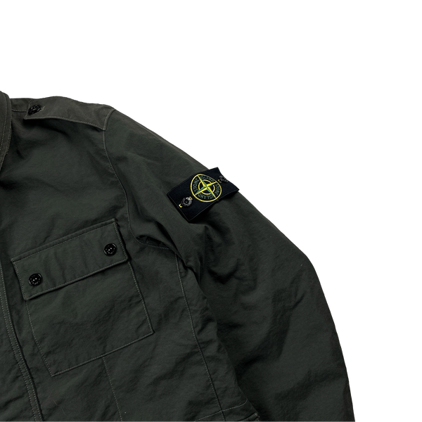 Stone Island Green Reps Nylon R Military Jacket - Large