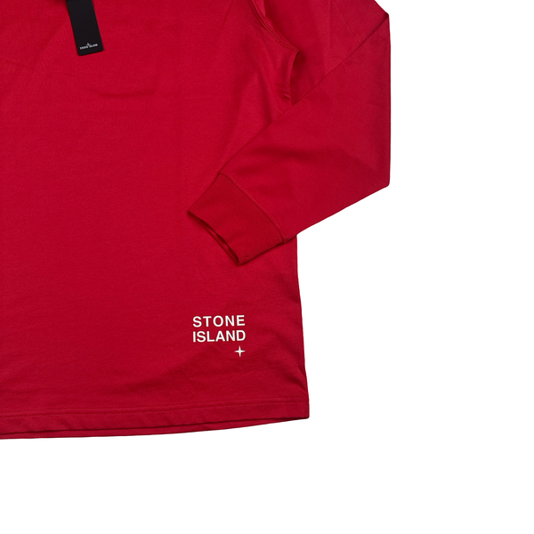 Stone Island 2022 Red Spellout Longsleeve T-Shirt - XXL