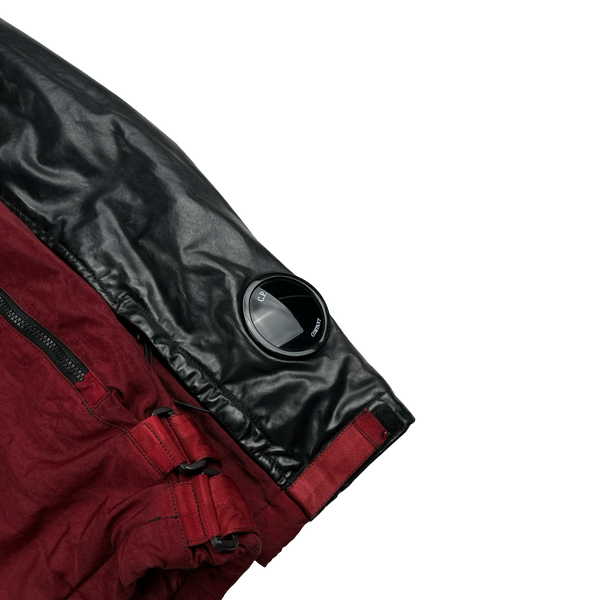 CP Company Red Quartz Quilted Paneled Goggle Jacket - Medium