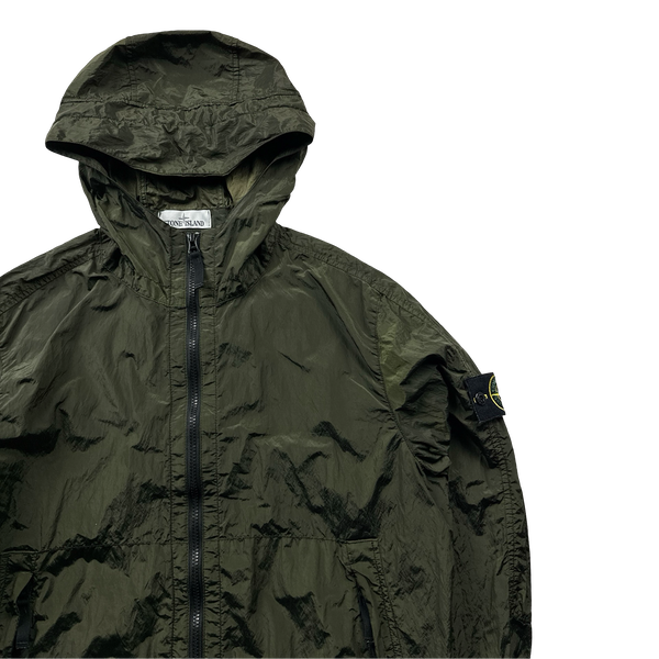 Stone Island 2018 Khaki Nylon Metal Watro Hooded Jacket - Medium