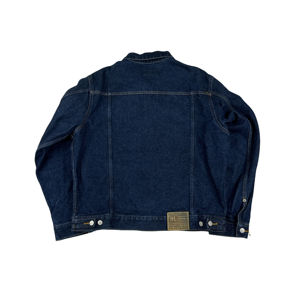 Ralph Lauren Polo Jeans Heavyweight Dark Wash Denim Jacket - Large
