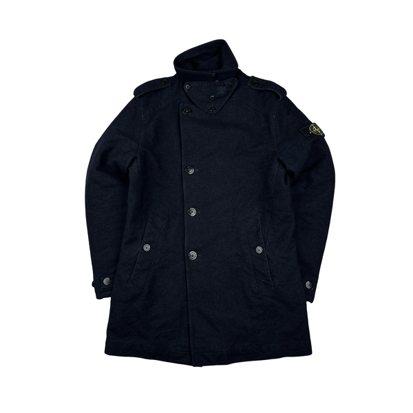 Stone Island 2014 Saia Doppia Faccia Wool Long Winter Jacket - Medium