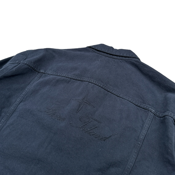 Stone Island x Supreme 2023 Navy Bull Denim TC Jacket - Large