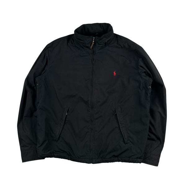 Ralph Lauren Black Cotton Fleece Lined Jacket - XL