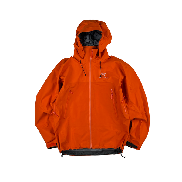 Arcteryx Beta AR Orange Gore-tex Pro Lightweight Packable Shell Jacket - Large