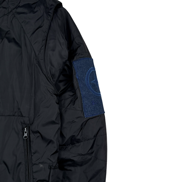 Stone Island Purple/Black 2005 Denims Quilted Reversible Jacket - Medium