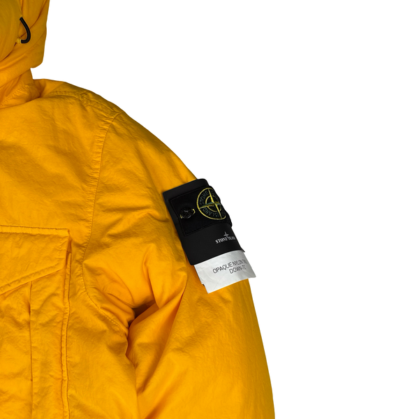 Stone Island 2022 Yellow Opaque Nylon Twill Down TC Puffer - Large