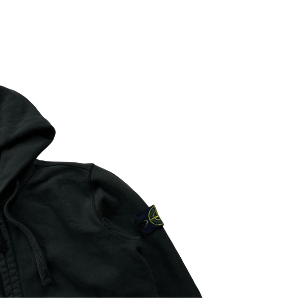 Stone Island 2018 Dark Grey Zipped Cotton Hoodie - Small