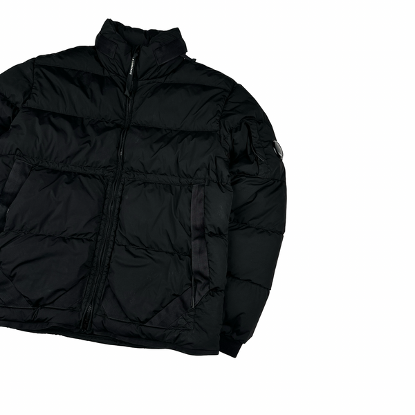 CP Company Black Nycra R Lens View Puffer Jacket - Medium