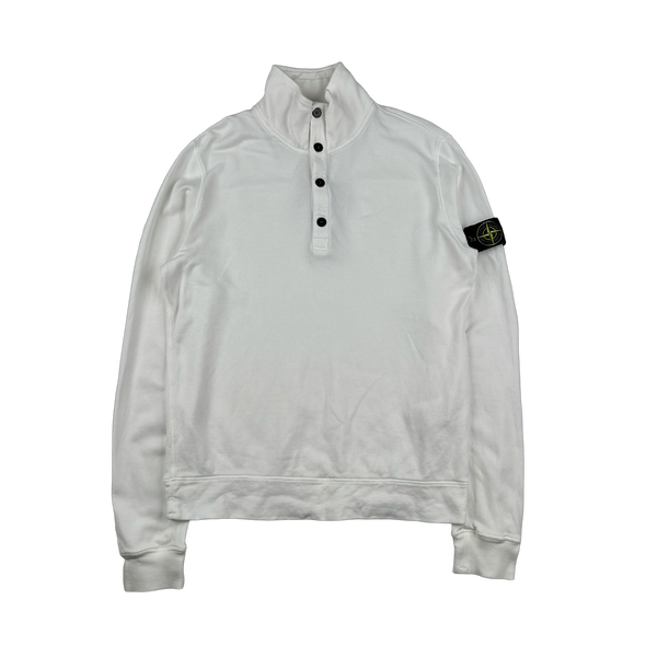 Stone Island 2012 White Quarter High Neck Jumper - Large