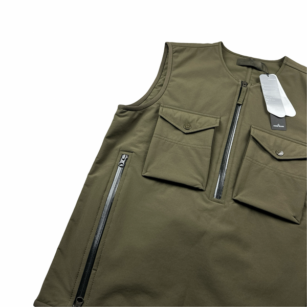 Stone Island Khaki Ghost Stretch 5L Gilet - Small
