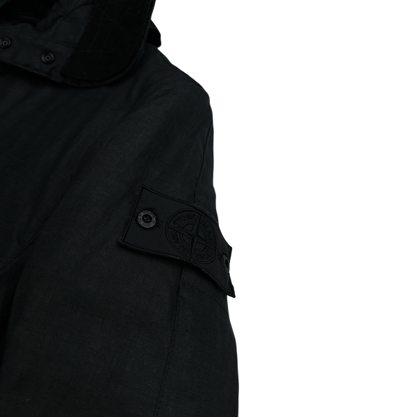 Stone Island 2020 Shadow Rubberized Linen Parka Jacket - Medium