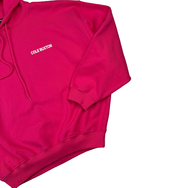 Cole Buxton Neon Pink Boxy Fit Hoodie - Small