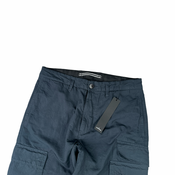 Stone Island 2022 Navy Cotton Cargo Trousers - 31"