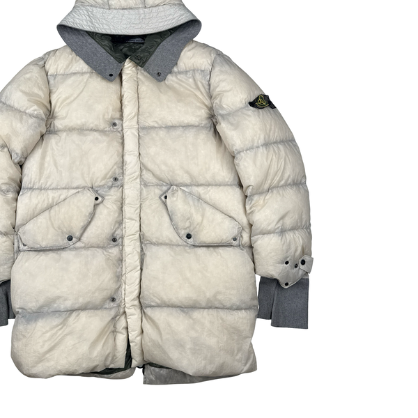 Stone Island 2009 Opaque Nylon Tela Down Dual Hood Jacket - XXL
