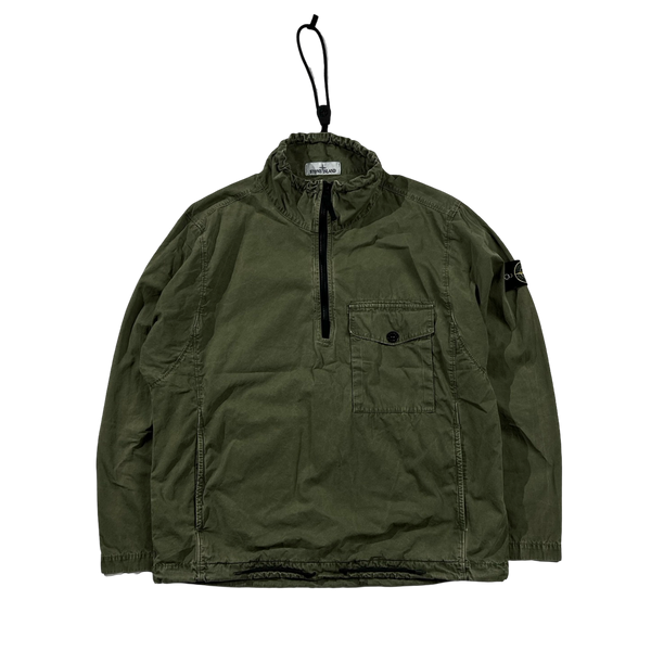 Stone Island 2020 Khaki Green Cotton Smock Pullover - Small