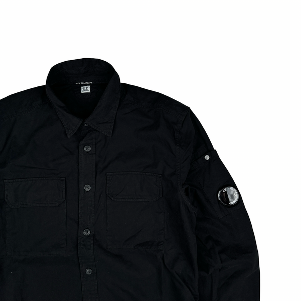 CP Company Black Lens View Button Up Overshirt - XS