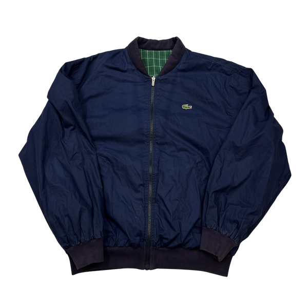 Lacoste Green Checked Reversible Bomber Jacket - 3XL