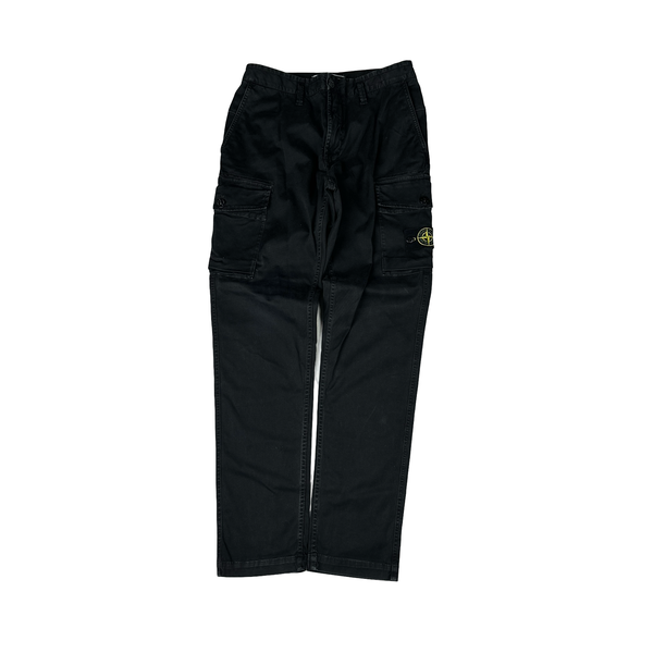Stone Island 2021 Black Slim Fit Cargo Trousers - 33"