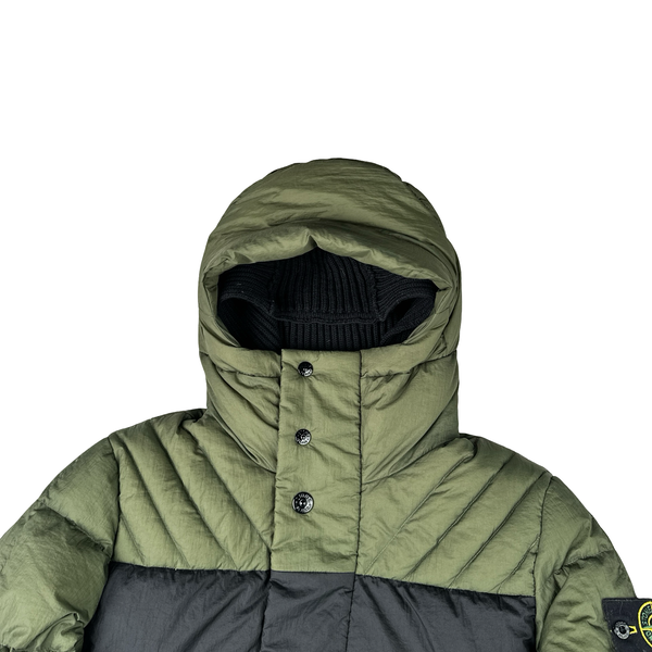 Stone Island 2011 Two Tone Opaque Nylon Tela Down Puffer Jacket - Small