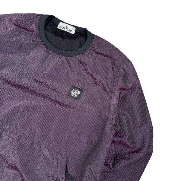 Stone Island 2017 Purple 3D Effect Nylon Metal Pullover Jumper - Medium