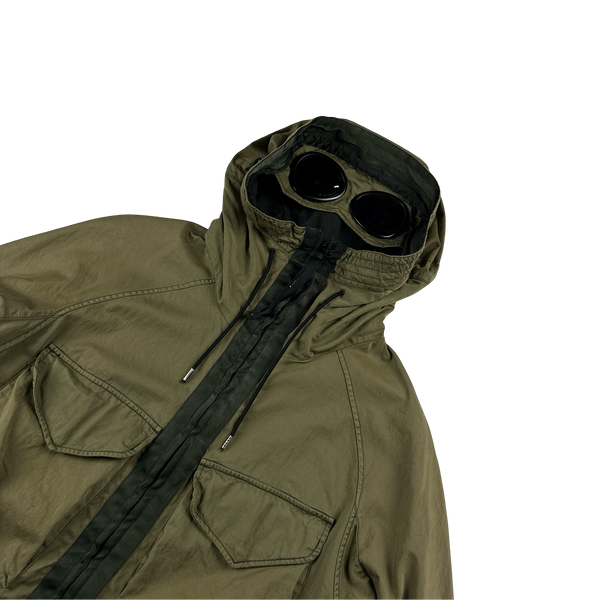 CP Company Green Raso-CP Zipped Goggle Jacket - XL