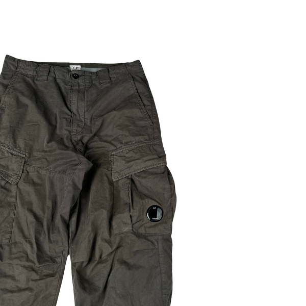 CP Company Charcoal Loose Fit Cargo Trousers - Small