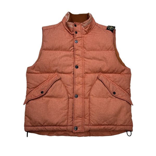 Stone Island 2014 Salmon Mix Fibre Watro Tela Down Filled Gilet - XXL