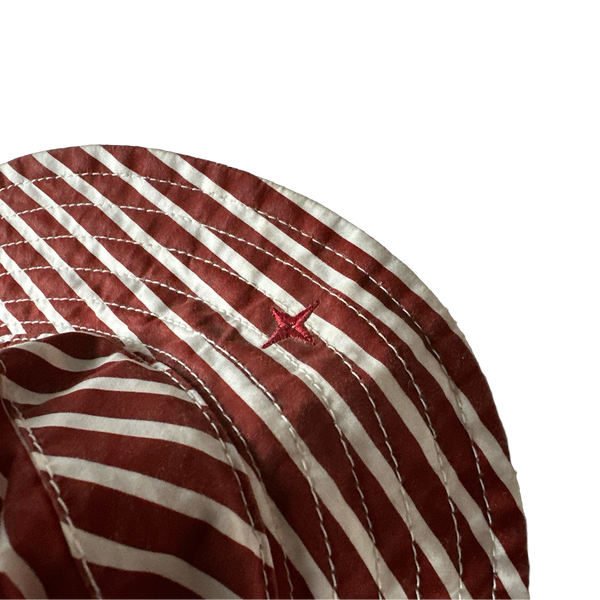 Stone Island Red Striped Marina Bucket Hat - Medium