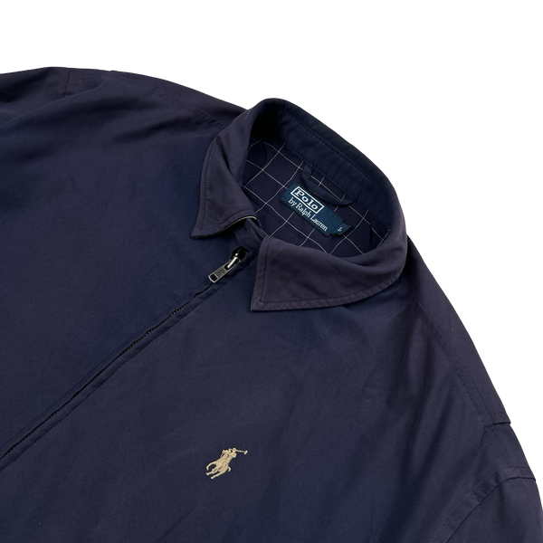 Ralph Lauren Navy Harrington Zipped Jacket - Large