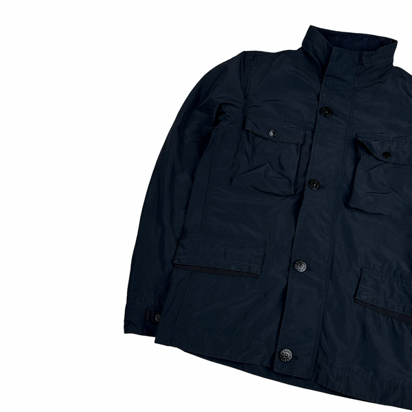 Stone Island 2017 Navy Garment Dyed Micro Reps Field Jacket - Small