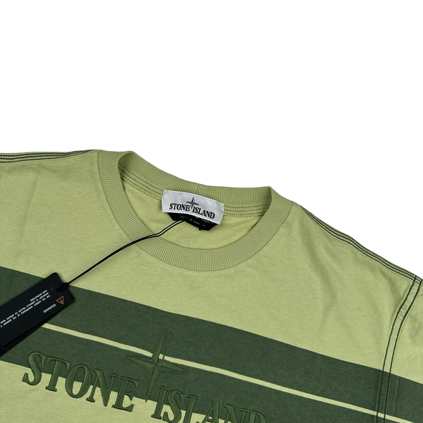 Stone Island 2022 Green Graphic Spellout T Shirt - Small