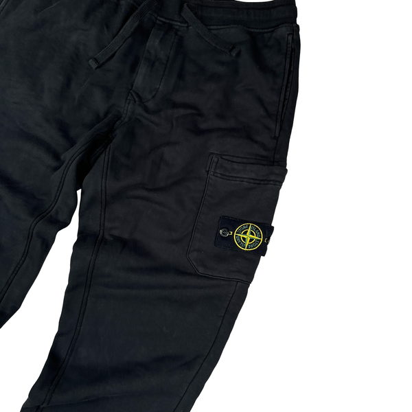 Stone Island 2022 Black Tracksuit Bottoms - Large