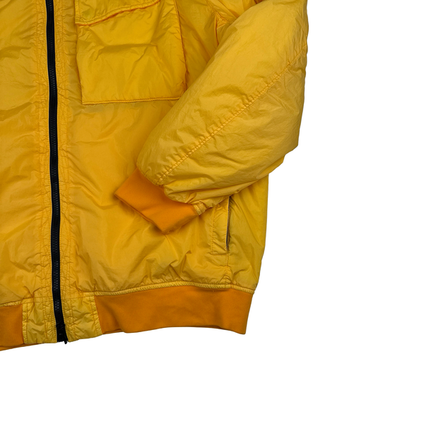 Stone Island 2022 Yellow Crinkle Primaloft Lined Jacket - XXL