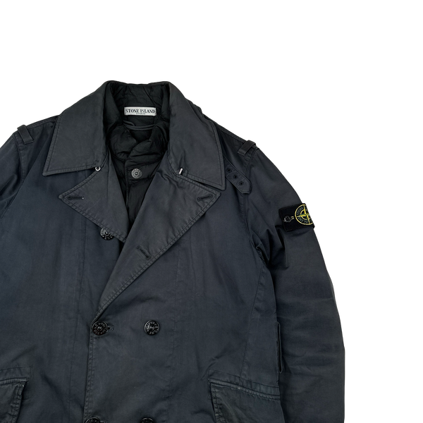 Stone Island 2010 Navy Raso Gommato Down Lined Jacket - Large