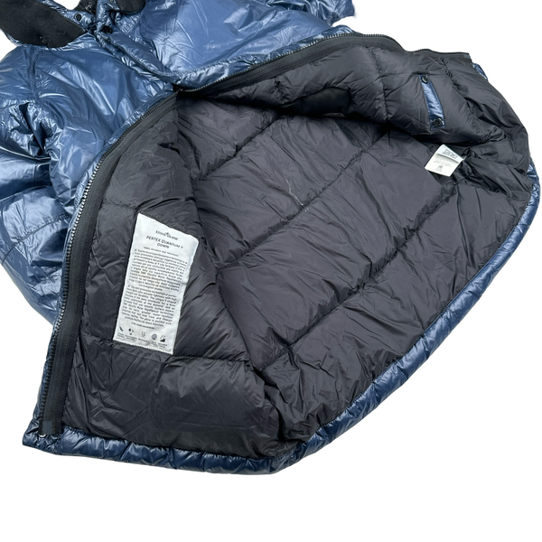 Stone Island 2018 Blue Pertex Quantum Y Down Long Puffer - Medium