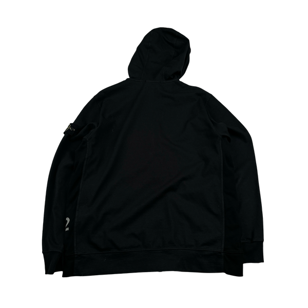 Stone Island 2022 40th Anni Black Cotton Zipped Hoodie - XL