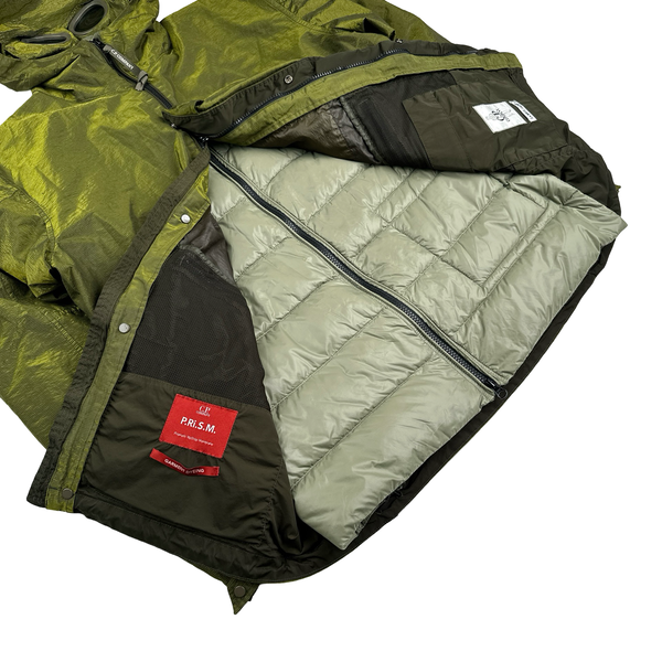 CP Company P.Ri.S.M Green Prismatic Ripstop Membrane Hooded Jacket - Large