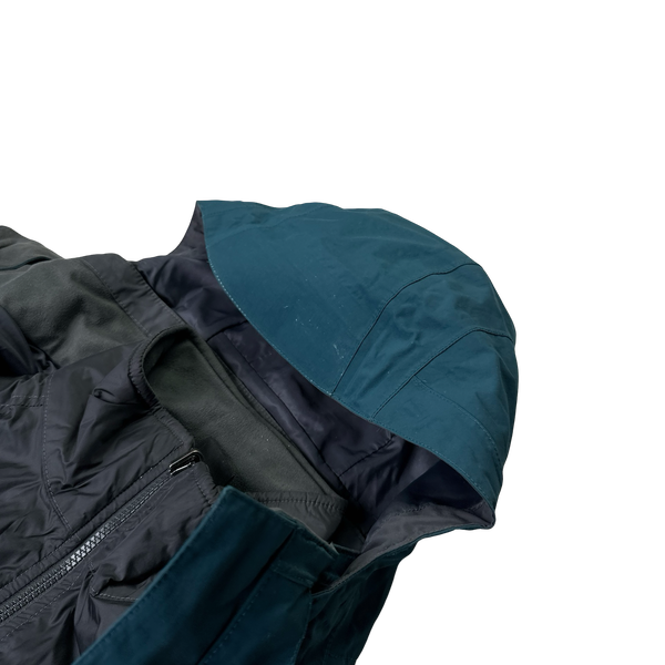 North Face 3 In 1 Sea Green Dual Layer Hyvent Jacket - Small
