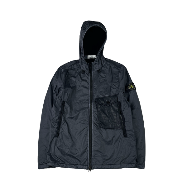 Stone Island 2020 Black Lamy Flock Jacket - Small