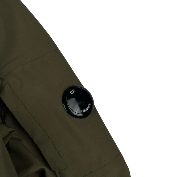 CP Company Khaki Fleece Lined Soft Shell Lens Jacket - Small
