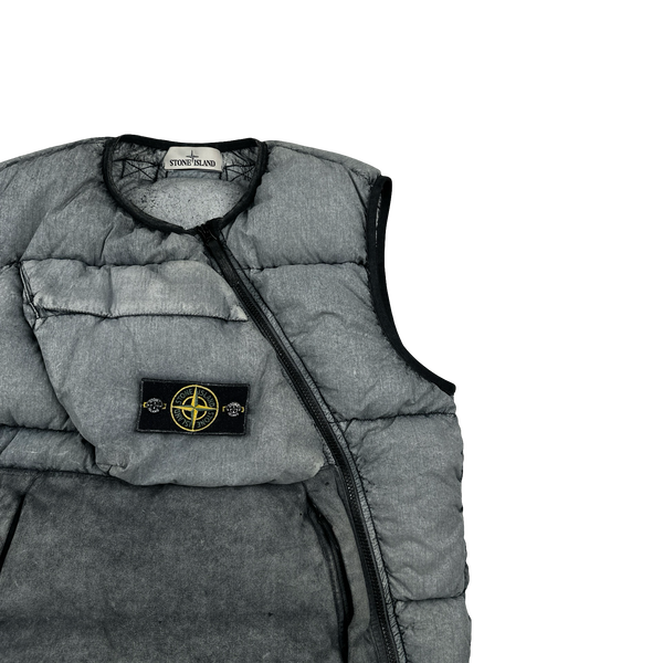Stone Island 2017 Tela Nylon Down Filled Centre Badge Frost Puffer Gilet - Medium