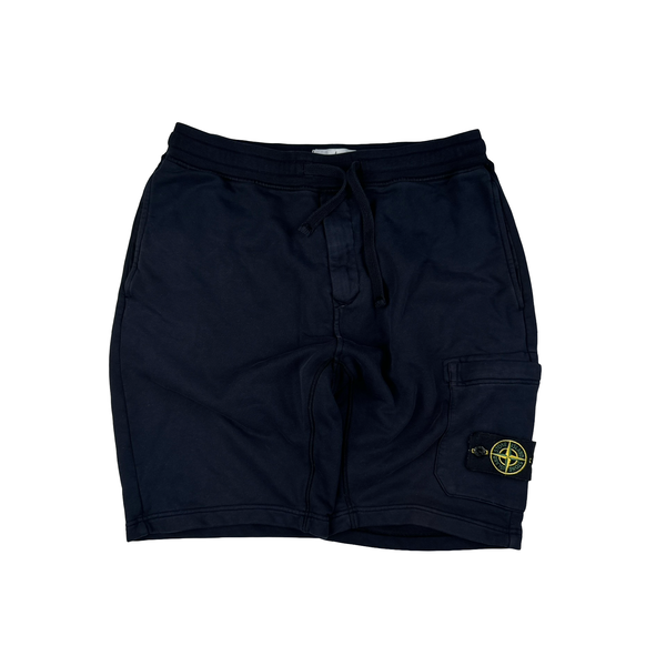 Stone Island 2020 Navy Cotton Shorts - Medium