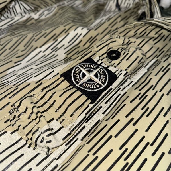 Stone Island 2021 Rain Camo Watro Reflective Parka Jacket - Large