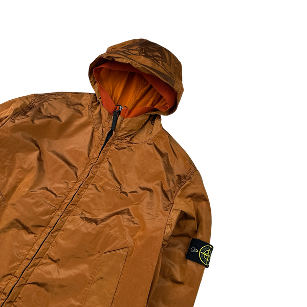 Stone Island 2008 Burnt Orange Nylon Metal Shimmer - Large