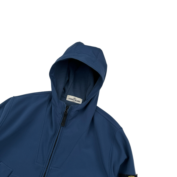 Stone Island 2013 Blue Soft Shell R Jacket - Large